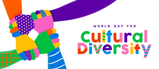 Cultural Diversity Day people team hand together