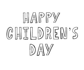 Children's day vector background. Happy Children's Day title. Happy Children's Day inscription.