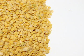 Chickpea gram stock on white background