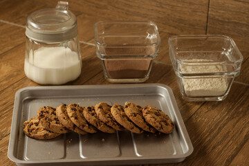 home baked chocolate chip cookies
