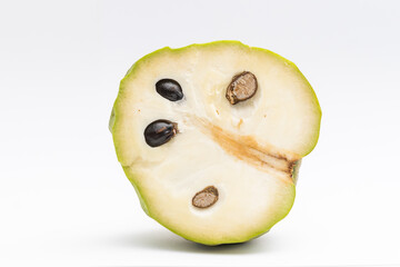 Custard apple or cherimoya isolated on white