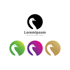 Goose logo icon vector template.