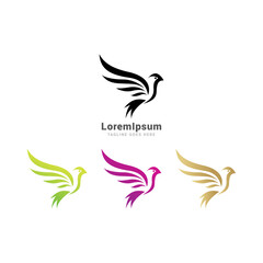 Bird logo icon vector template.