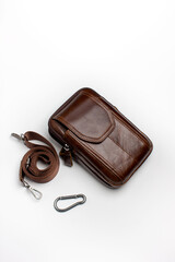 Men's wallet. A bag for documents. A stylish item.