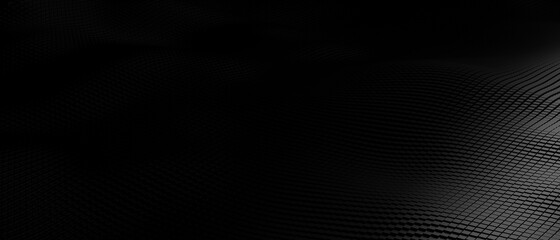 Black background squares, 3d render 3d illustration.