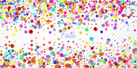 Carnival Confetti Explosion Vector Background. Falling Color Tinsel, Fiesta Celebration Design.
