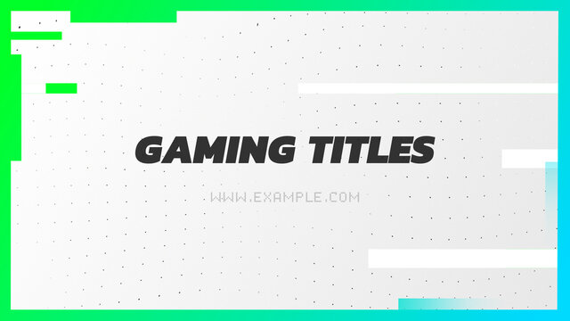 Cool Gaming Opener Titles
