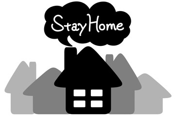 ステイホーム　モノトーン　住宅街