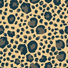 Trendy Animal Skin Fashion Pattern. Elegant Cheetah Jungle Seamless Leopard Print.