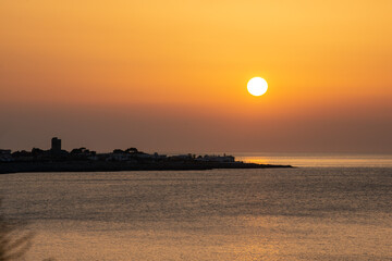 Tramonto all'isola delle femmine di Palermo in Sicilia