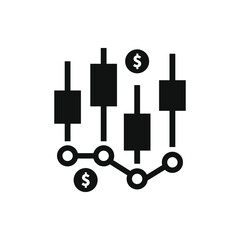 Forex signals icon concept isolated on white background. Vector illustration