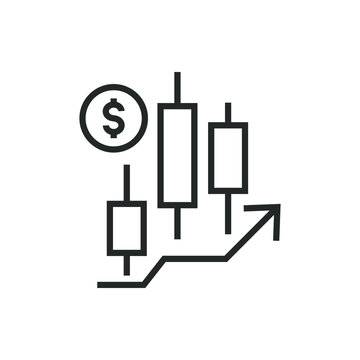 Forex signals icon concept isolated on white background. Vector illustration