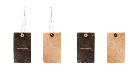 Cardboard hang tags for labelling.