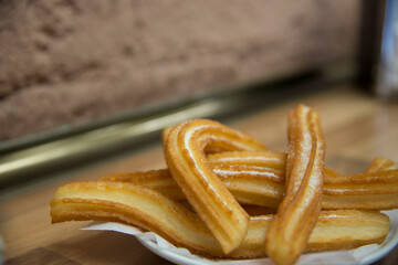 A dish of traditional churros