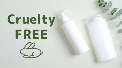 Cruelty free cosmetics products design. No animal testing