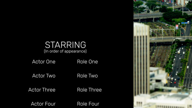 Simple Cutout Credit Roll Titles