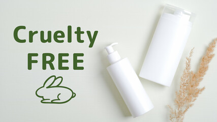 Natural organic cruelty free shampoo packaging mockup