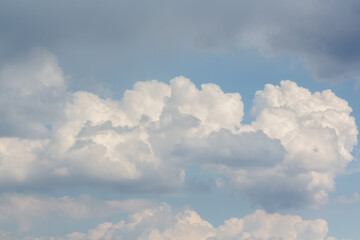 Beautiful pile of clouds on the blue sky.