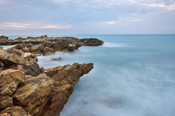 rocks and sea