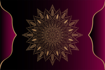 Luxury Arabic Ornamental  Illustrator Vector Mandala Background