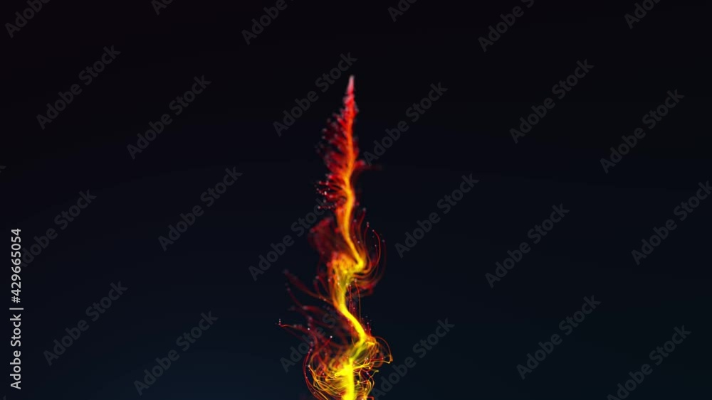 Poster abstract fluid particles graphic intro background/ 4k animation of an abstract fluid particles backg