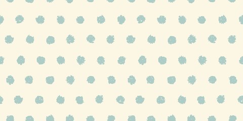 Polka dot seamless pattern with hand painted circles