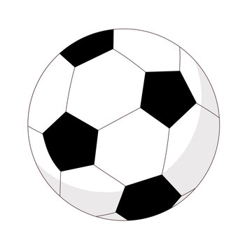 Soccer ball. Vector isolated image on white background. Football ball in flat style.