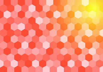 Fototapeta na wymiar Abstract Orange hexagon background. Modern abstract illustration