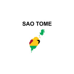 maps of Sao Tome icon vector sign symbol