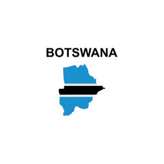maps of Botswana icon vector  sign symbol
