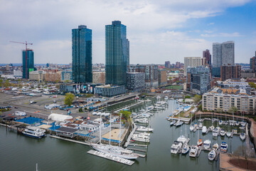Fototapeta na wymiar Aerial of Jersey City New Jersey 