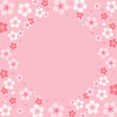 Fototapeta premium Cherry Blossom Background, Flower Background, Flower Banner, Floral Background, Pink Flower, Vector Illustration Background