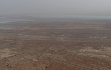View onto the Dead sea from Masada hill
