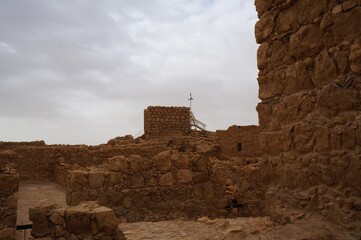 Ruins of Masada fortress in Israel