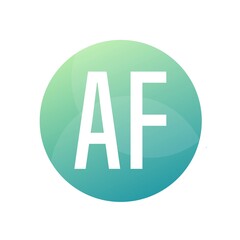 AF Letter Logo Design With Simple style