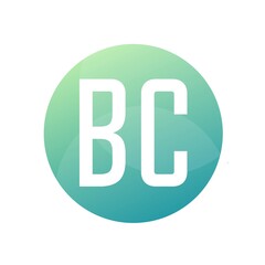 BC Letter Logo Design With Simple style