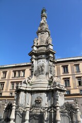 Fototapeta na wymiar Guglia dell'Immacolata at Piazza del Gesù Nuovo in Naples, Italy 