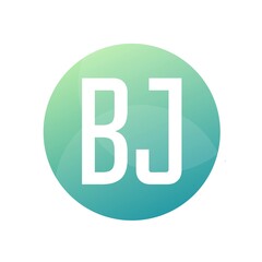 BJ Letter Logo Design With Simple style