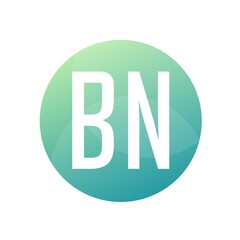 BN Letter Logo Design With Simple style