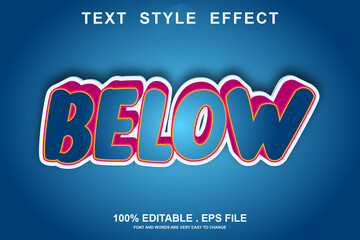 bellow text effect editable
