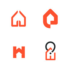 Real Estate, Home Logo Concept Design