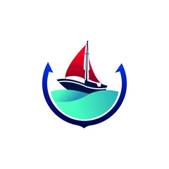 Ship And Sea Logo Concept Design