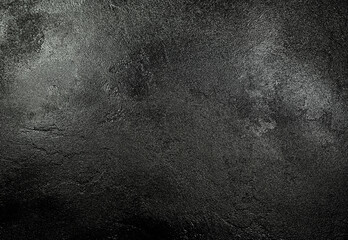 Black textured wet asphalt background. - obrazy, fototapety, plakaty