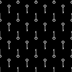 White keys on black background. Simple style seamless pattern. Vector illustration.