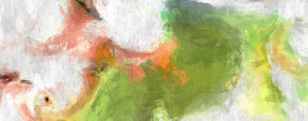 Rough brushstrokes on abstract background. Brush painting. Color strokes of paint. Unique wall art. Modern art on canvas. Colorful contemporary artwork.