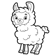 Coloring book or page for kids. Black and white vector illustration