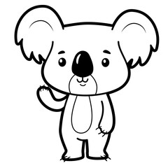 Coloring book or page for kids. Black and white vector illustration