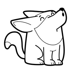 Coloring book or page for kids. Black and white vector illustration