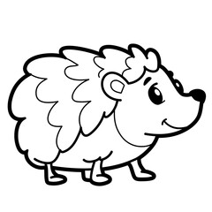 Coloring book or page for kids. Black and white vector illustration