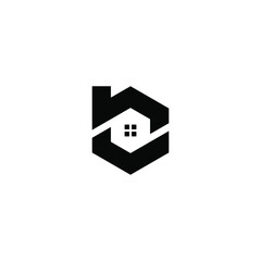 Fototapeta na wymiar letter B home logo design vector